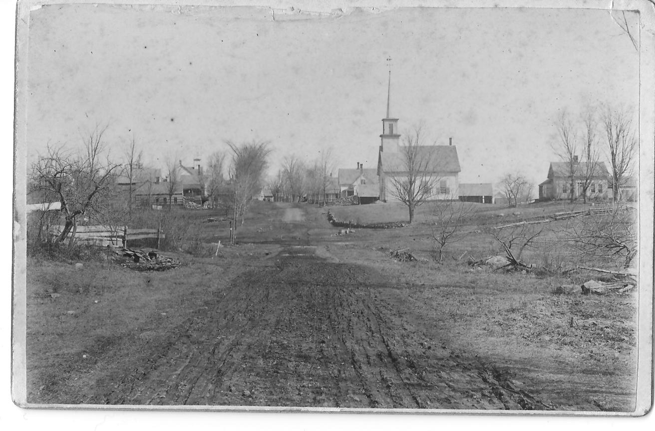 1856 Photograph of Church being Built. Photo taken from Cemetery Road.